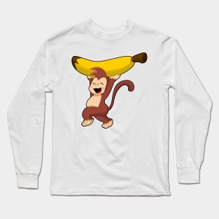 Monkey with Banana Long Sleeve T-Shirt